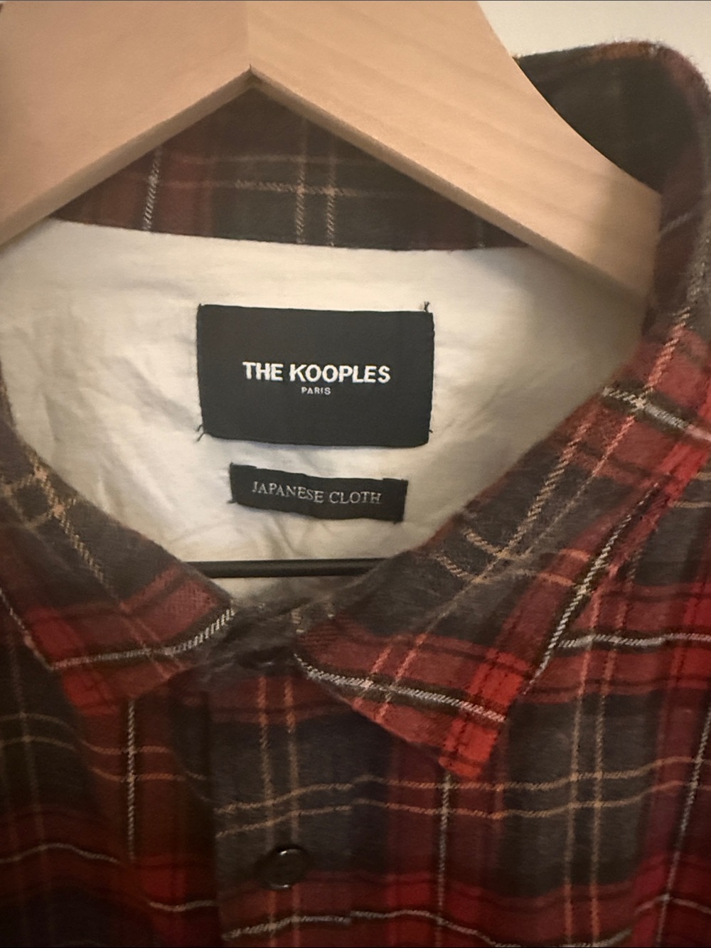 The Kooples Men’s Red Plaid Flannel Button Down Shirt - Size Small - Picture 2 of 5